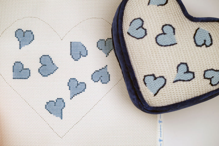 Blue Heart Pillow