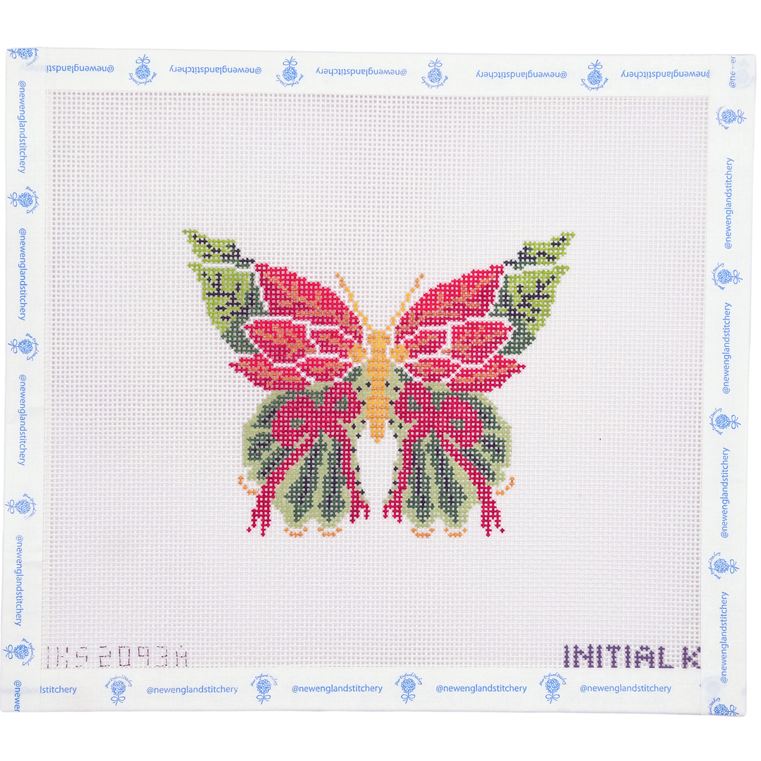 Poinsettia Butterfly Ornament