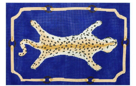 Leopard On Blue
