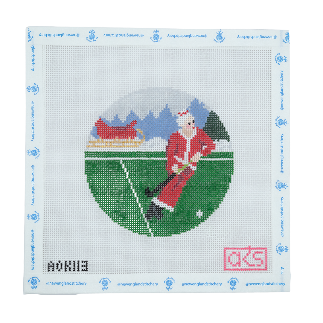 Sporty Mrs. Claus Ornament - Field Hockey