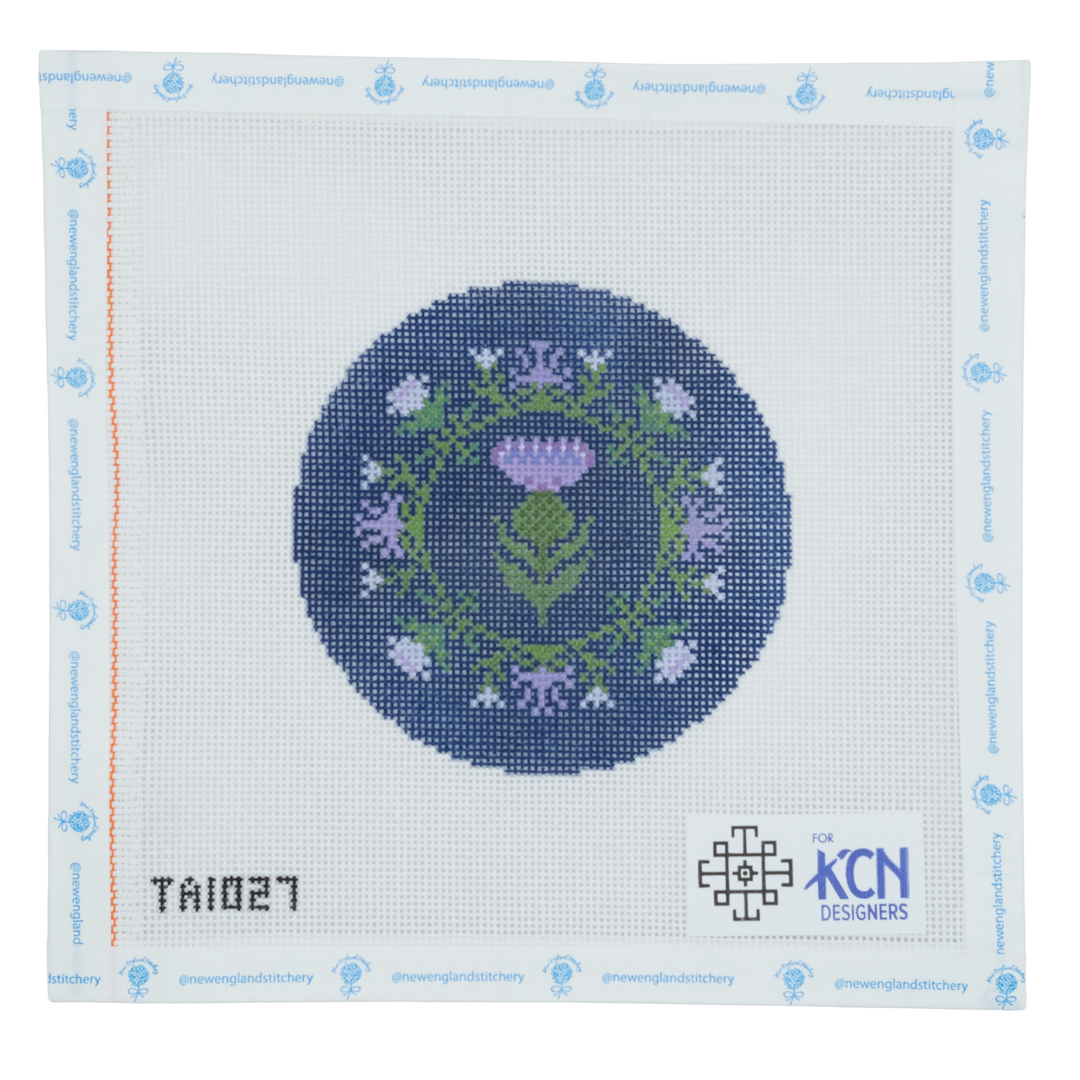 Thistle Round on Navy