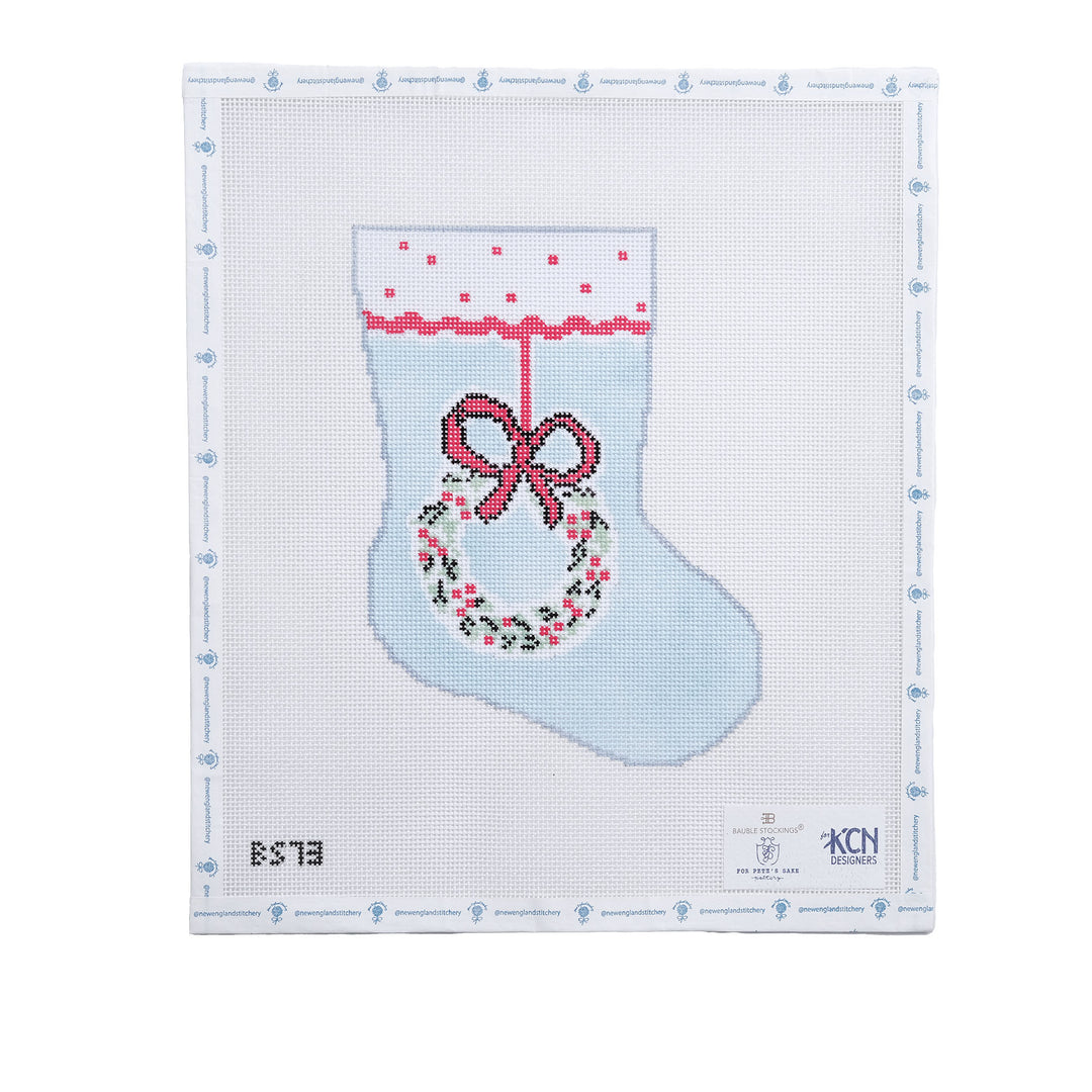 Wreath Ornament Sized Stocking