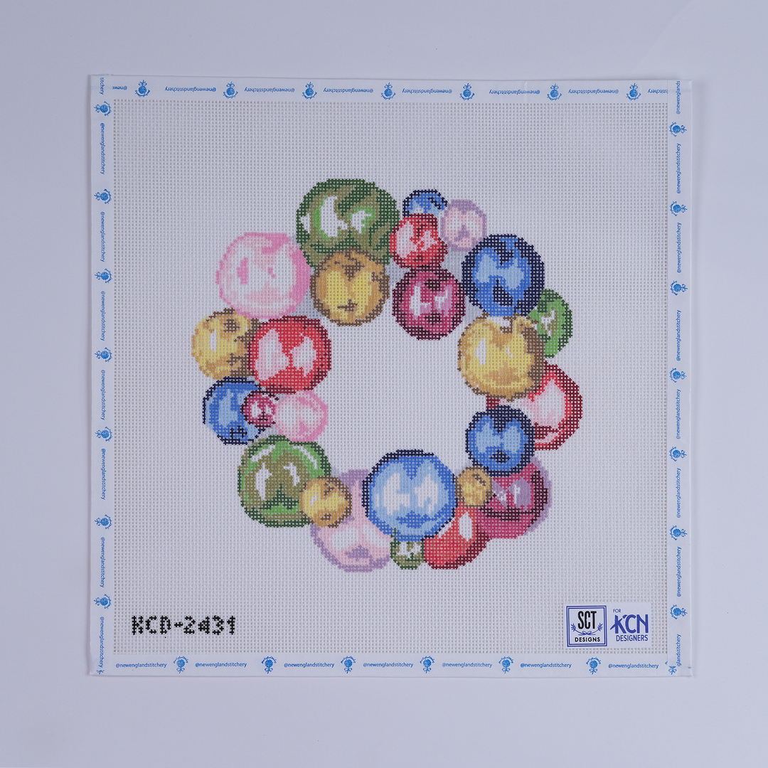 Glass Ornament Wreath