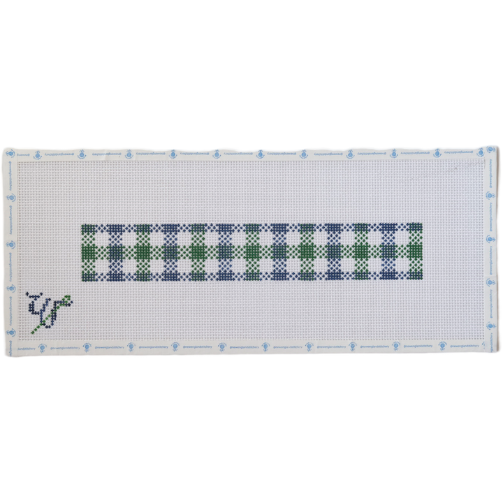 Pimlico Check Key Chain-Navy and Green