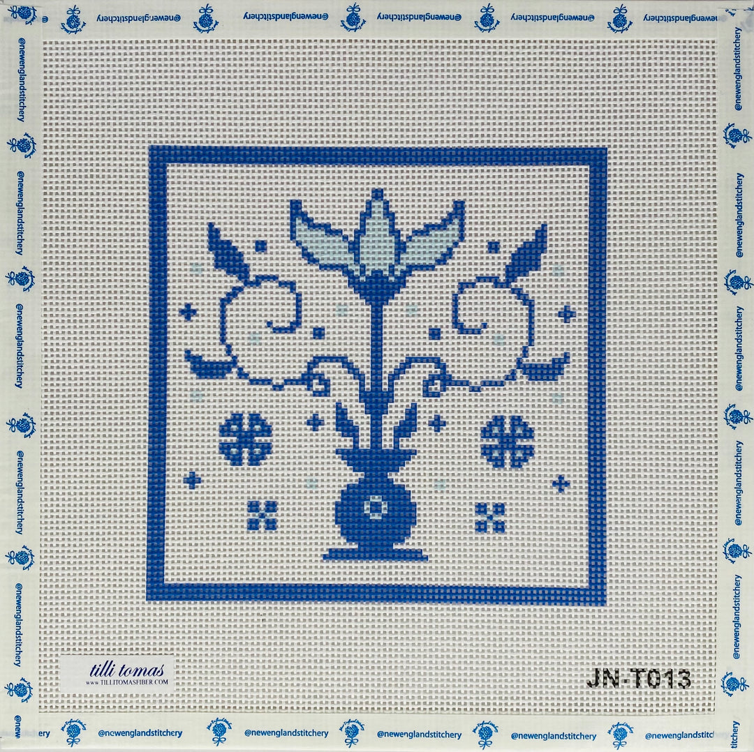 Blue Vase with Blue Flower