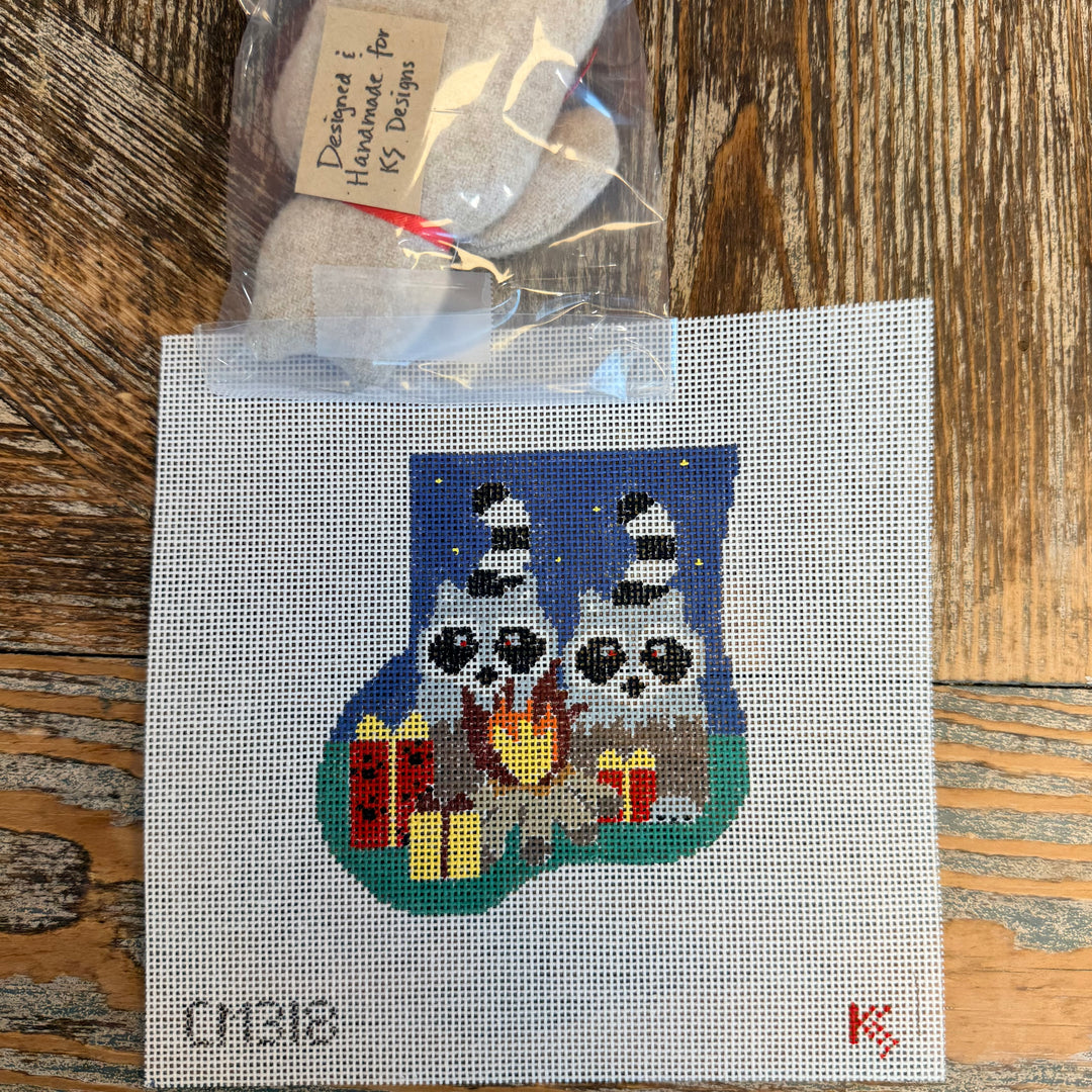 Campfire Raccoons Mini Sock with Raccoon Insert - CM318