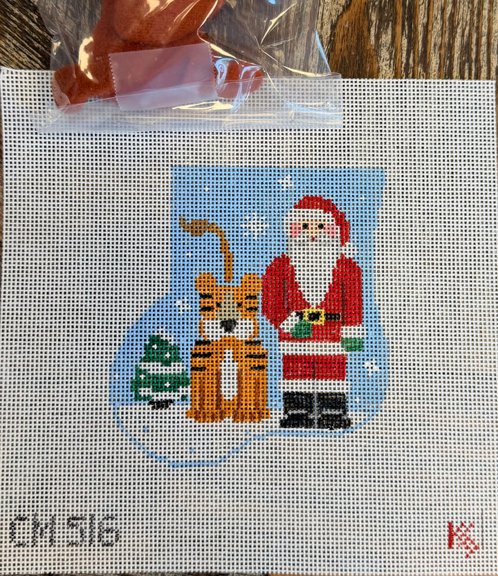 Tiger & Santa Mini Sock with Tiger Insert - CM516