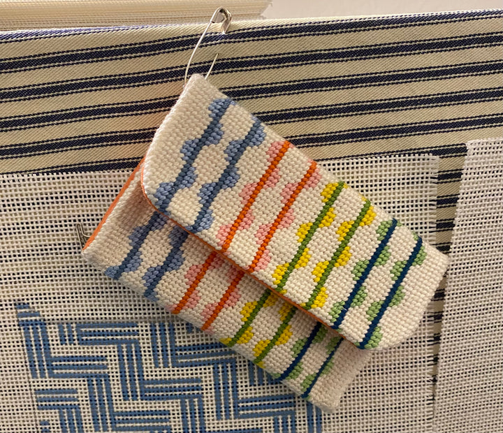 Small Treasures Clutch - Multi-Colored Stripes