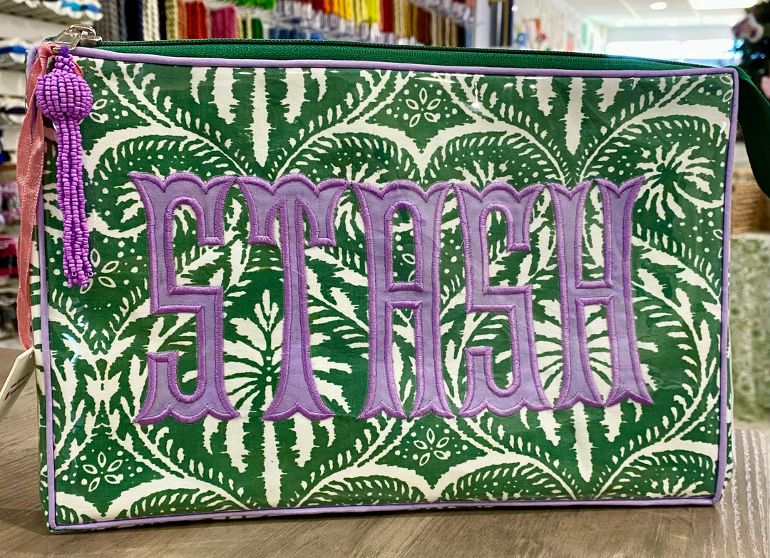 STASH (Purple) Green Palm Stash Bag