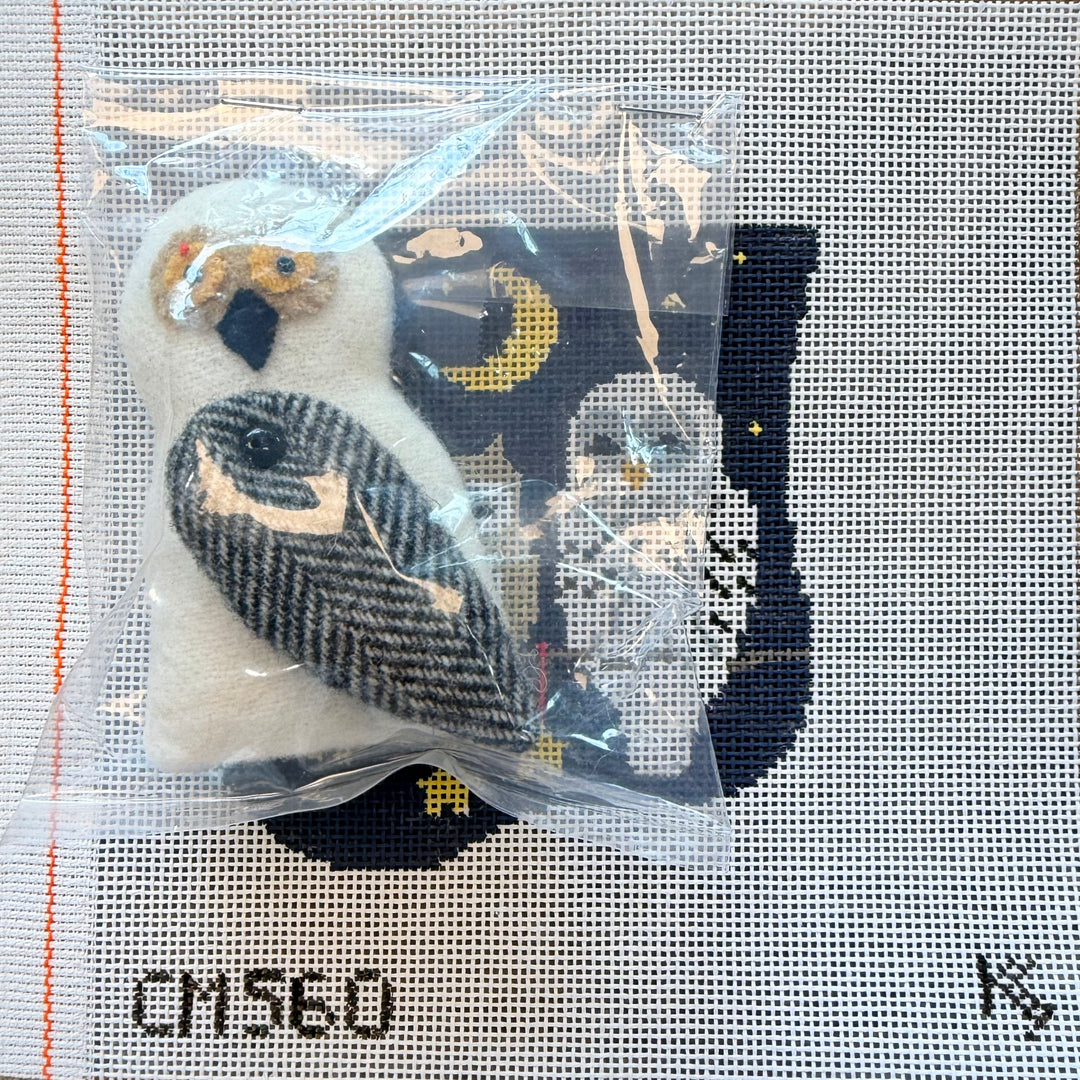 Starry Night Owls Mini Sock with Snowy Owl Insert - CM560