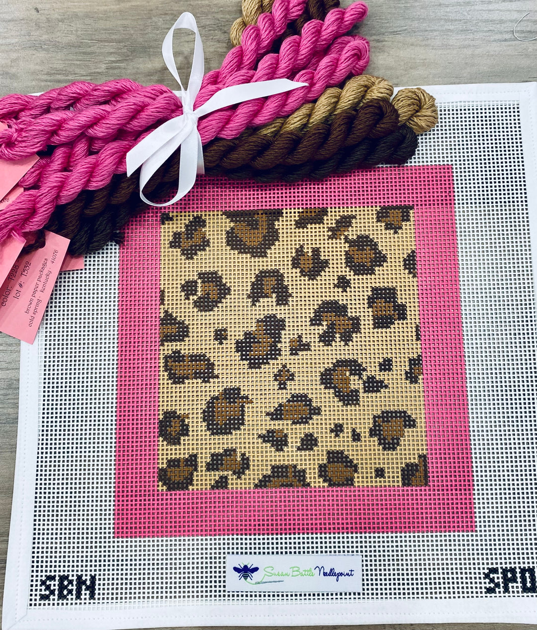 10 Mesh Starter Kit - Leopard with Pink Border
