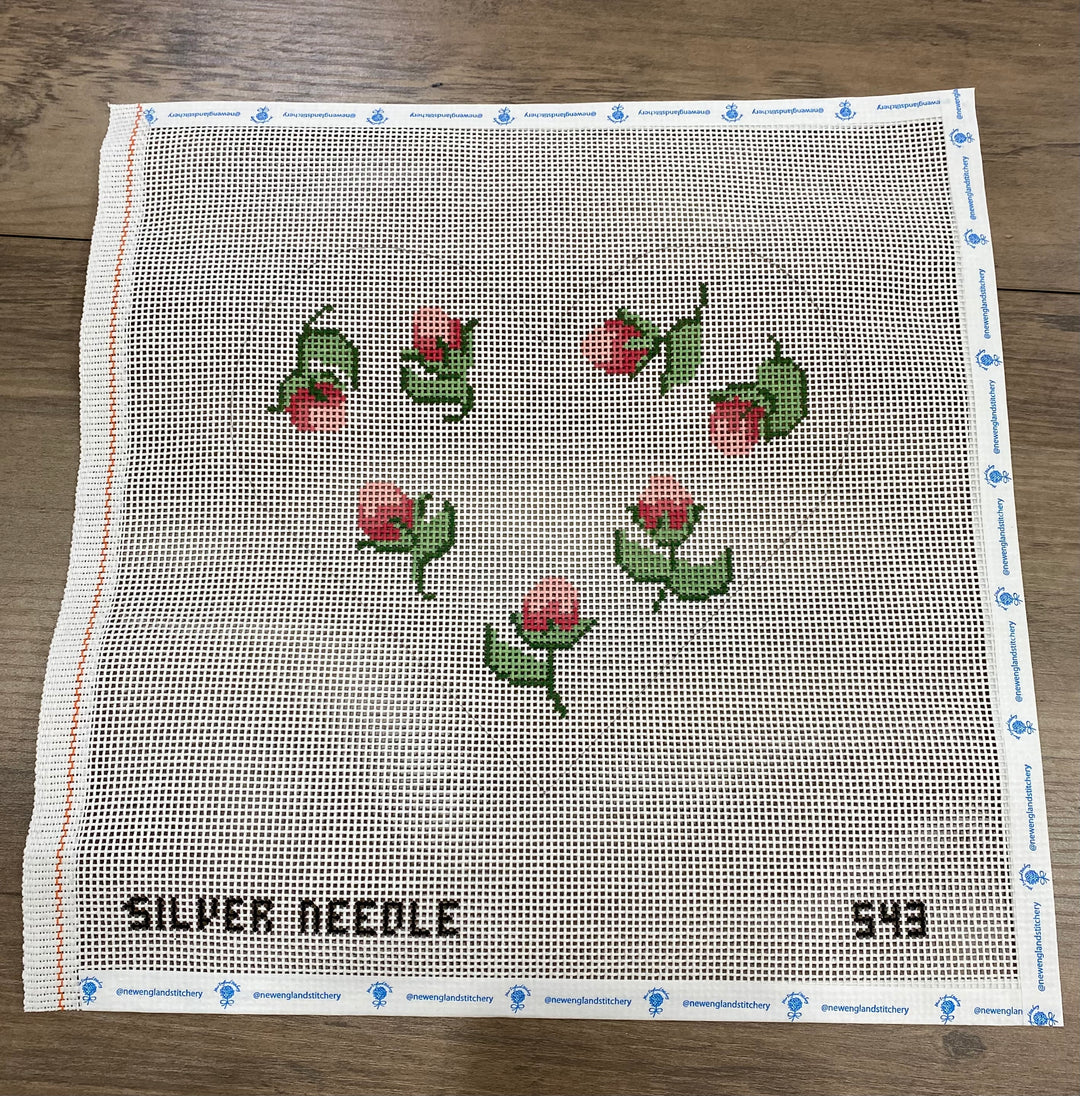 Rosebud Heart Pillow