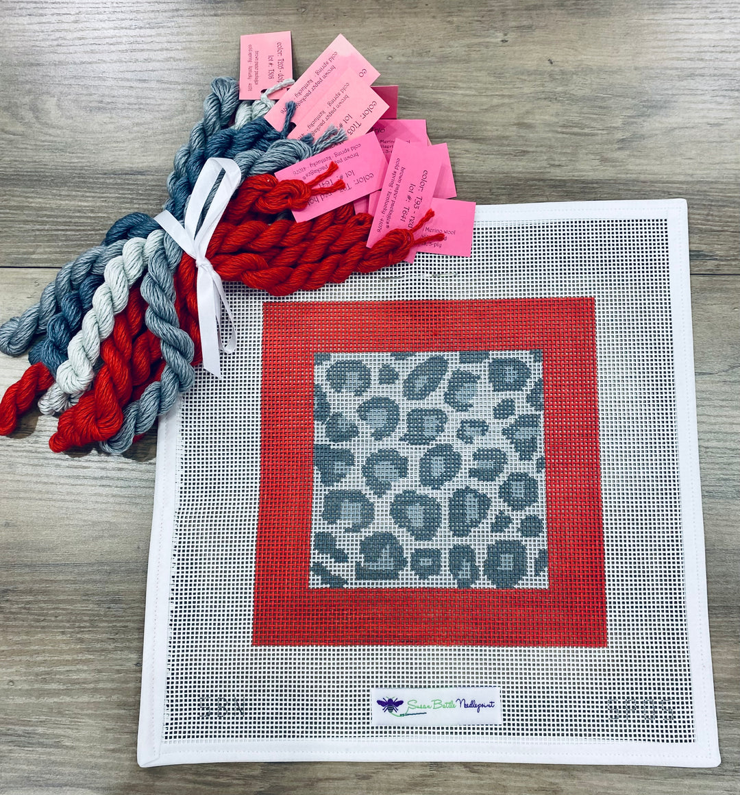 10 Mesh Starter Kit - Snow Leopard with Red Border