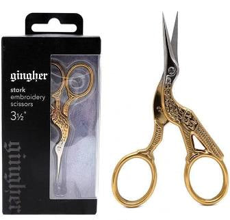 Gingher Stork Embroidery Scissors 3.5”