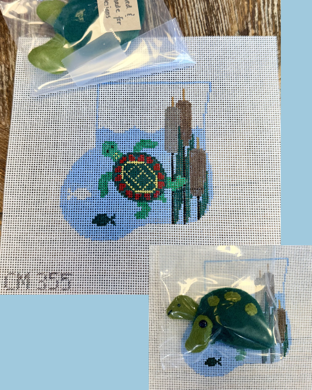 Turtle in Pond Mini Sock with Turtle Insert - CM355