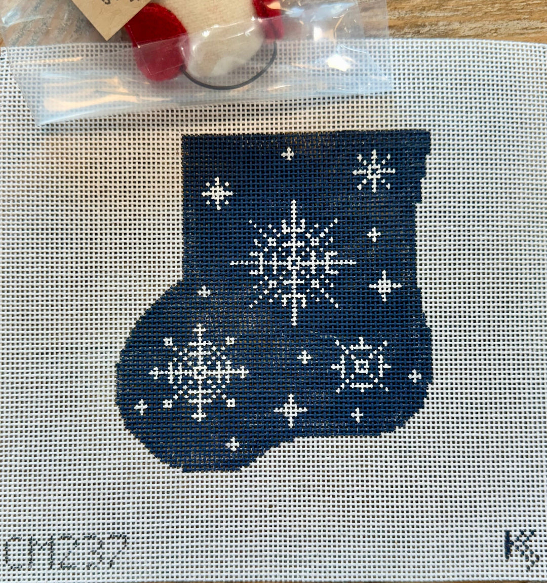 Snowflake Mini Sock with Snowman Insert - CM237