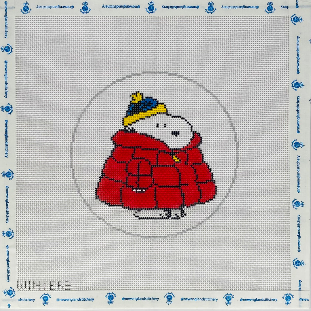 Snoopy in a Puffer Coat Round