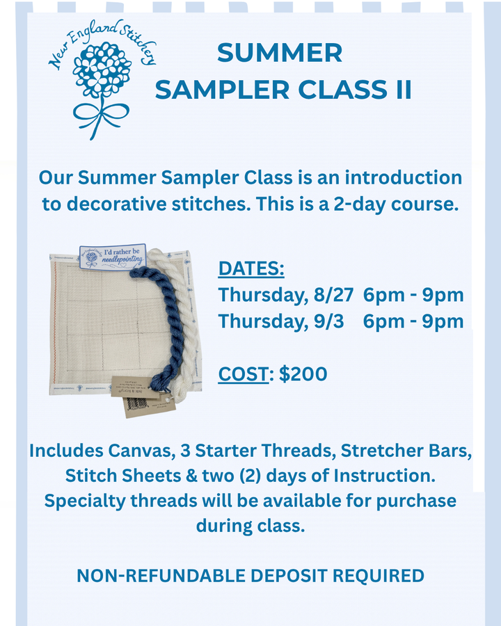 Summer Sampler Class II: An Introduction to Decorative Stitches