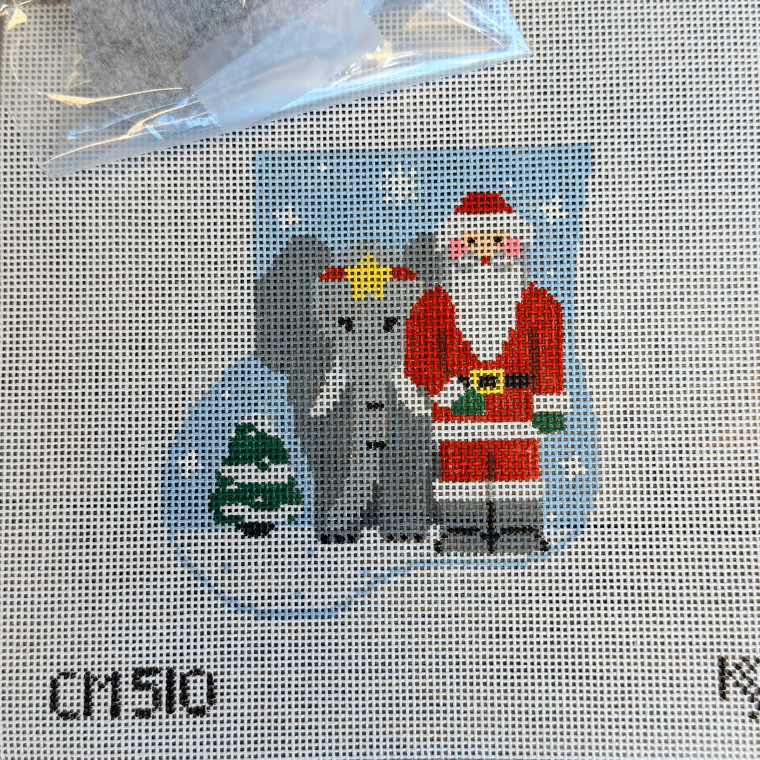 Elephant & Santa Mini Sock with Elephant Insert - CM510