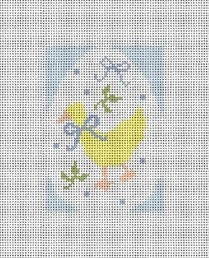 Easter Duck with Blue Bows