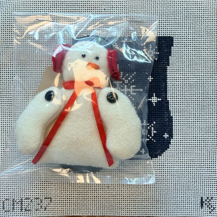 Snowflake Mini Sock with Snowman Insert - CM237