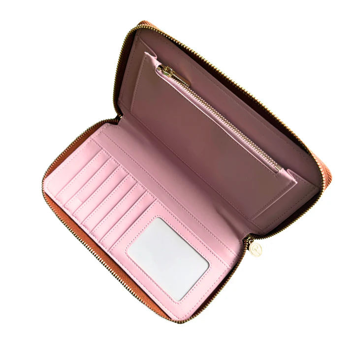 Cognac and Pink All-In Wallet