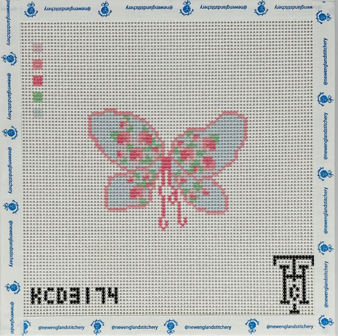 Pink Floral Butterfly