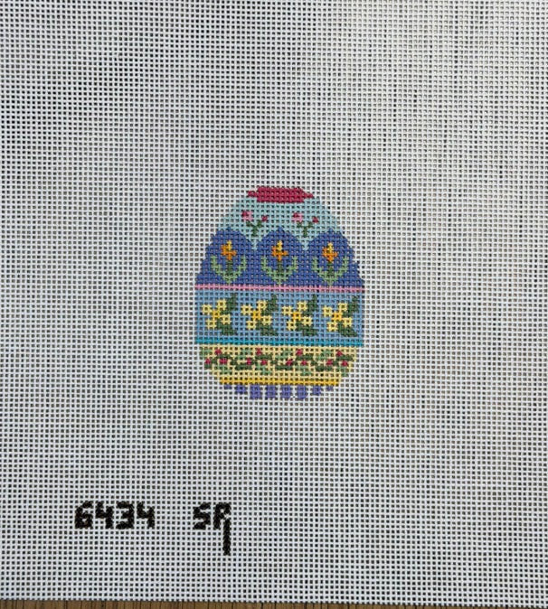 Yellow Flower Stripe Small Egg