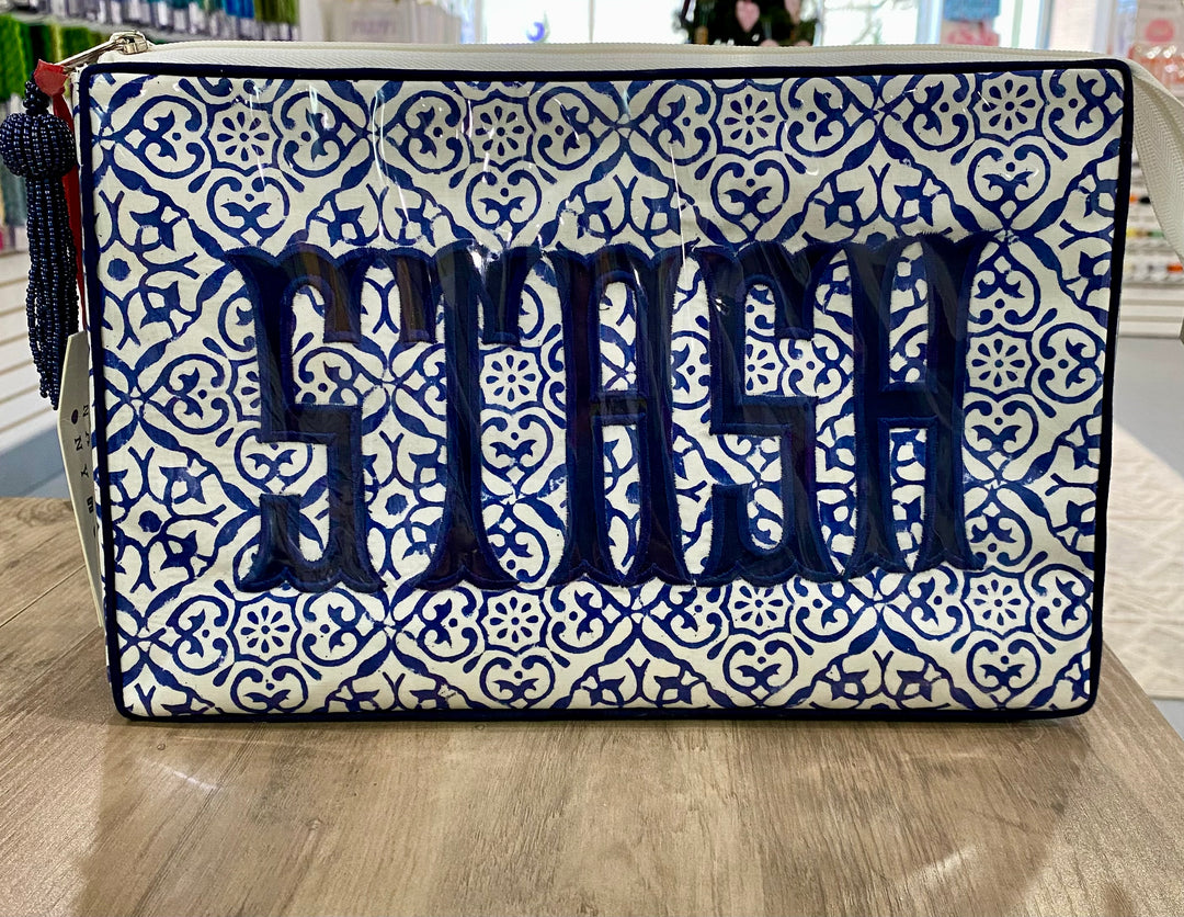 STASH Navy Print Stash Bag