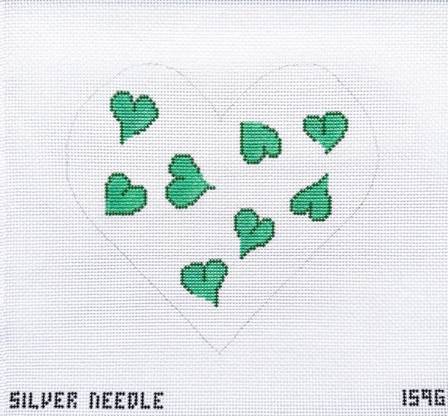 Green Heart Pillow