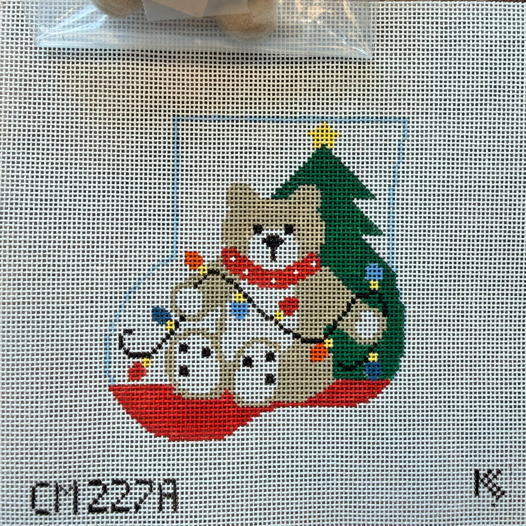 Christmas Teddy Bear Mini Sock with Teddy Bear Insert - CM227A