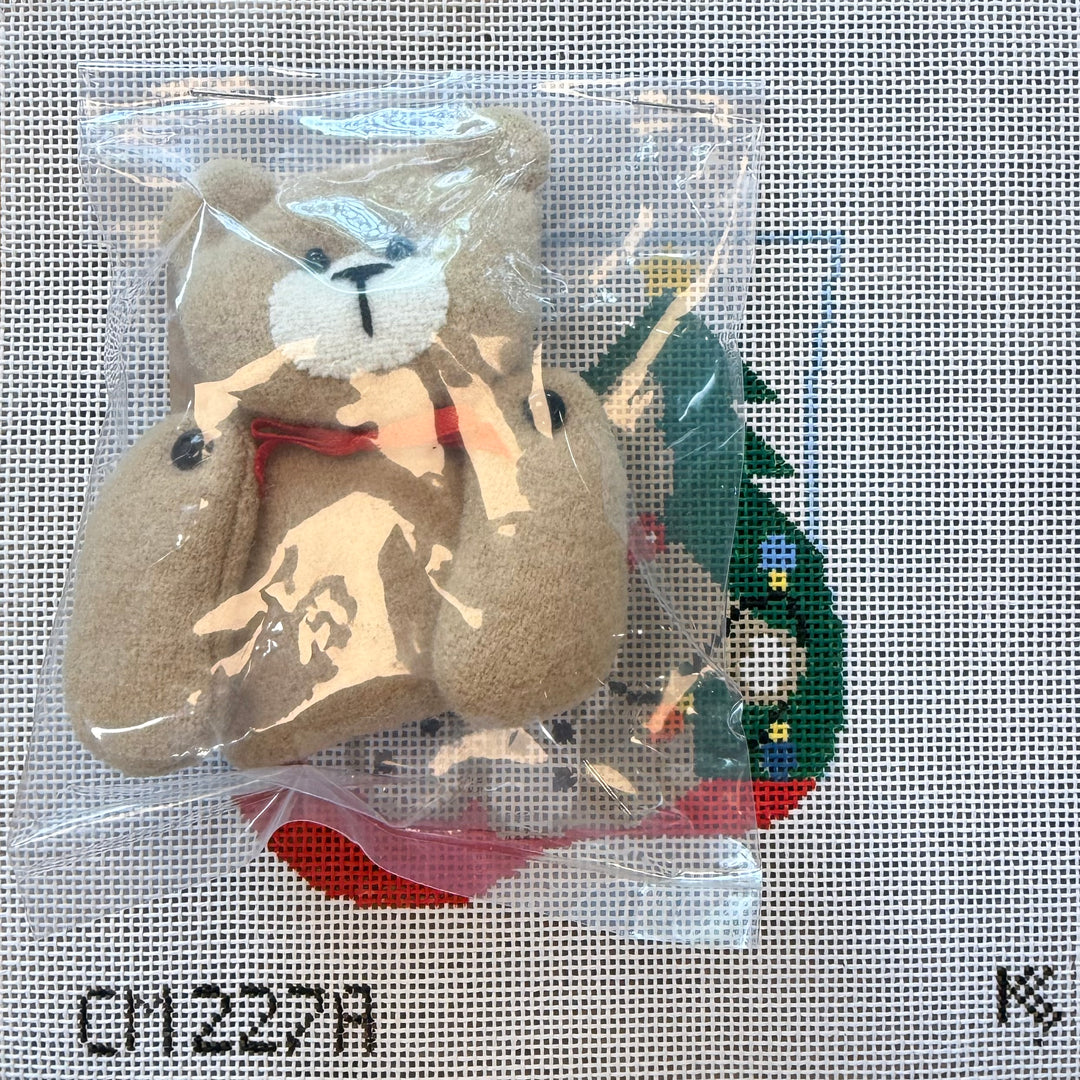 Christmas Teddy Bear Mini Sock with Teddy Bear Insert - CM227A