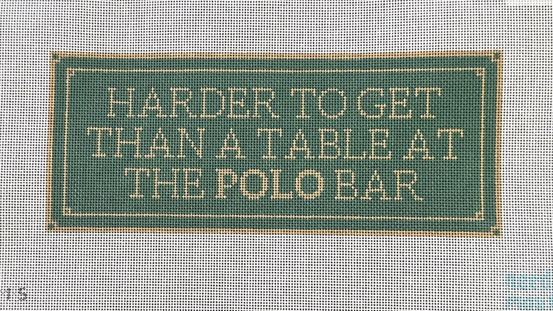 Harder Than the Polo Bar