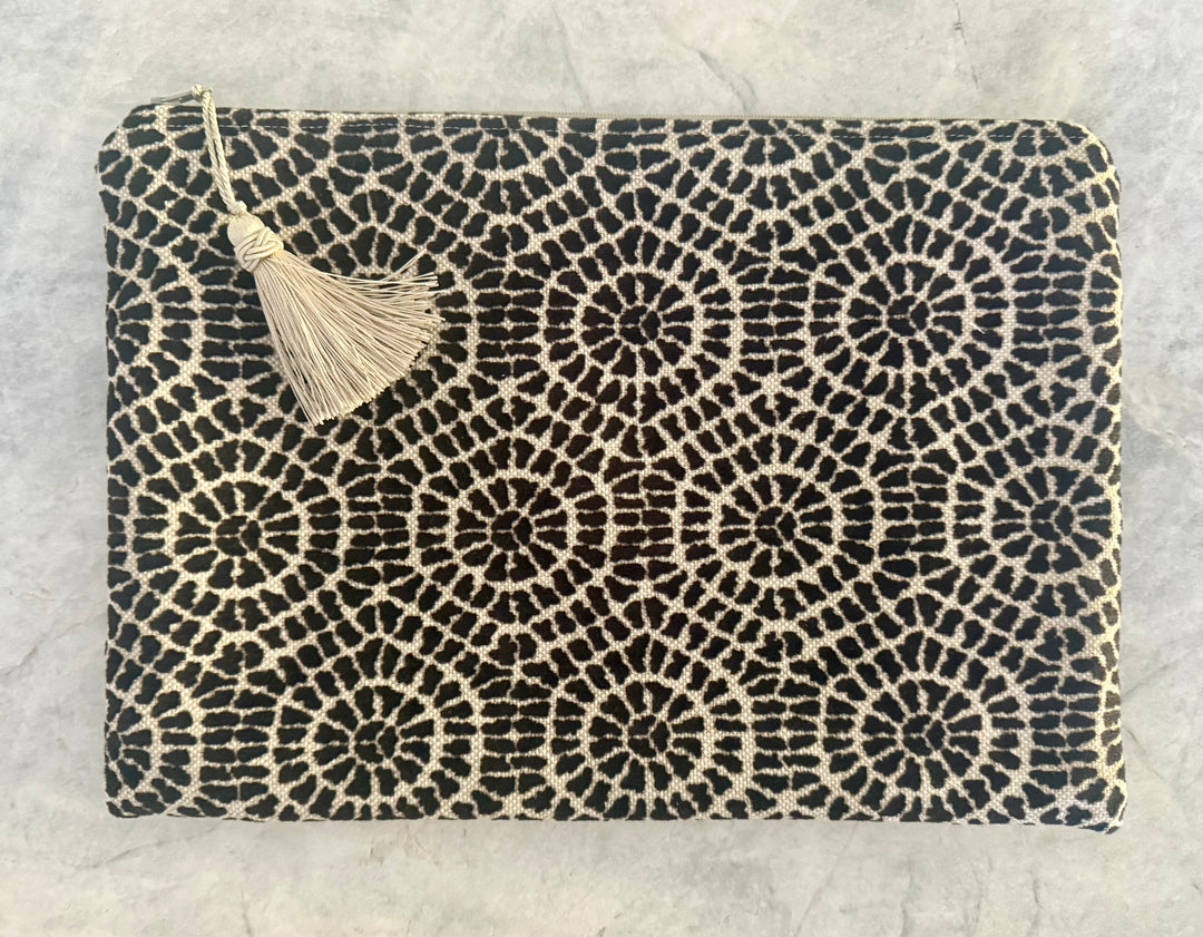 Ebony Decorator's Fabric Anna Clutch