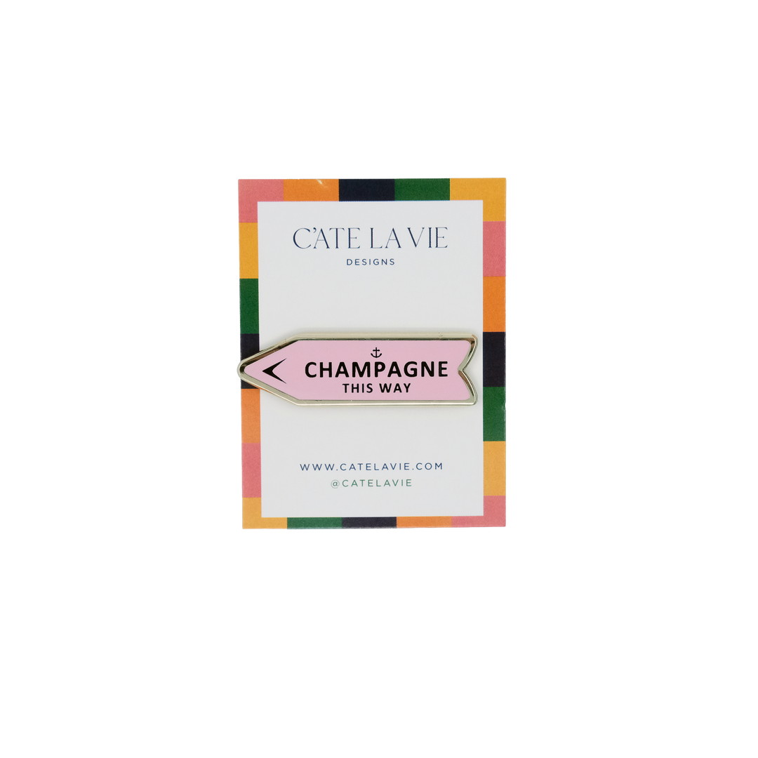 Champagne This Way Pink Needle Minder