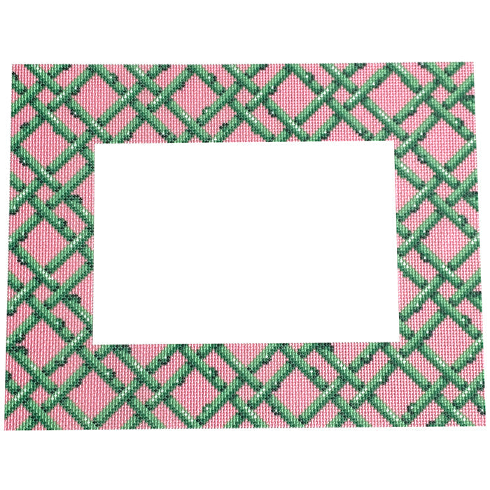 Pink Woven Bamboo Frame