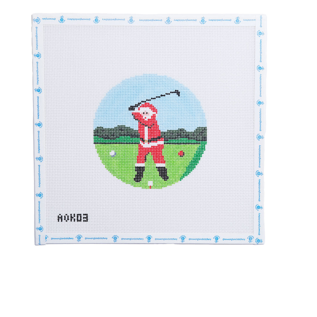 Sporty Santa Ornament - Golf