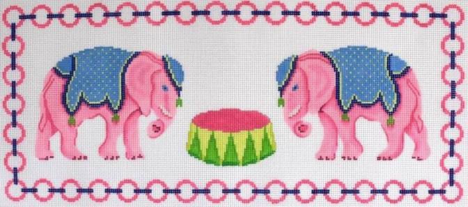Pink Elephants at the Circus Pillow