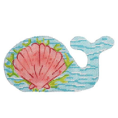 Whale Ornament with Shell