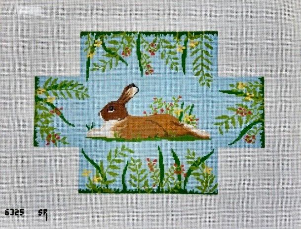 Rabbit in Flowers Brick Cover