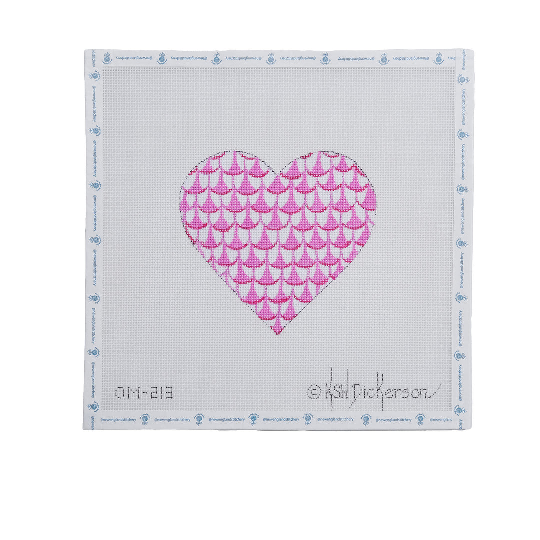 Fishnet Pink Heart