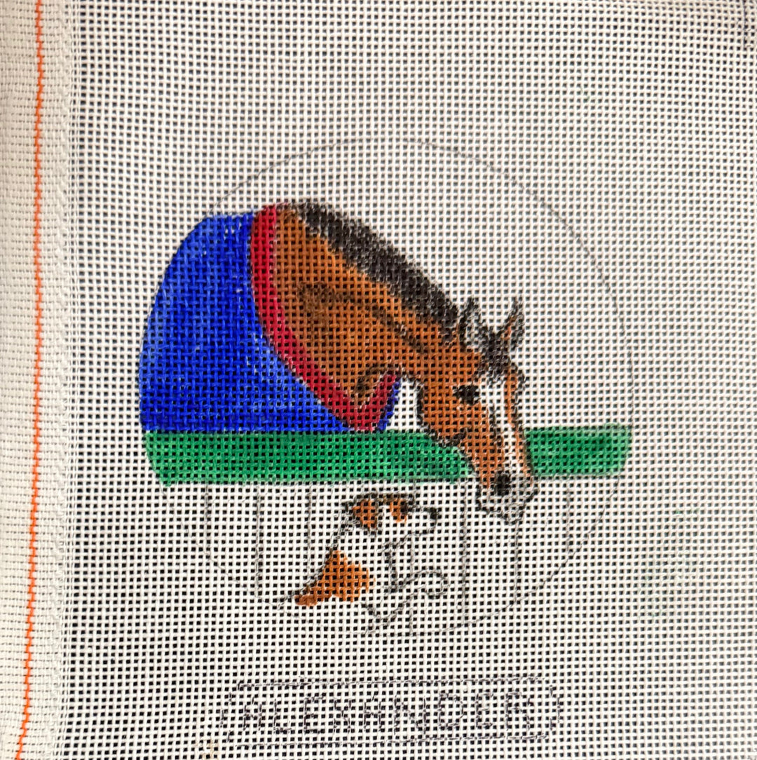 Bay Horse with Jack Russell