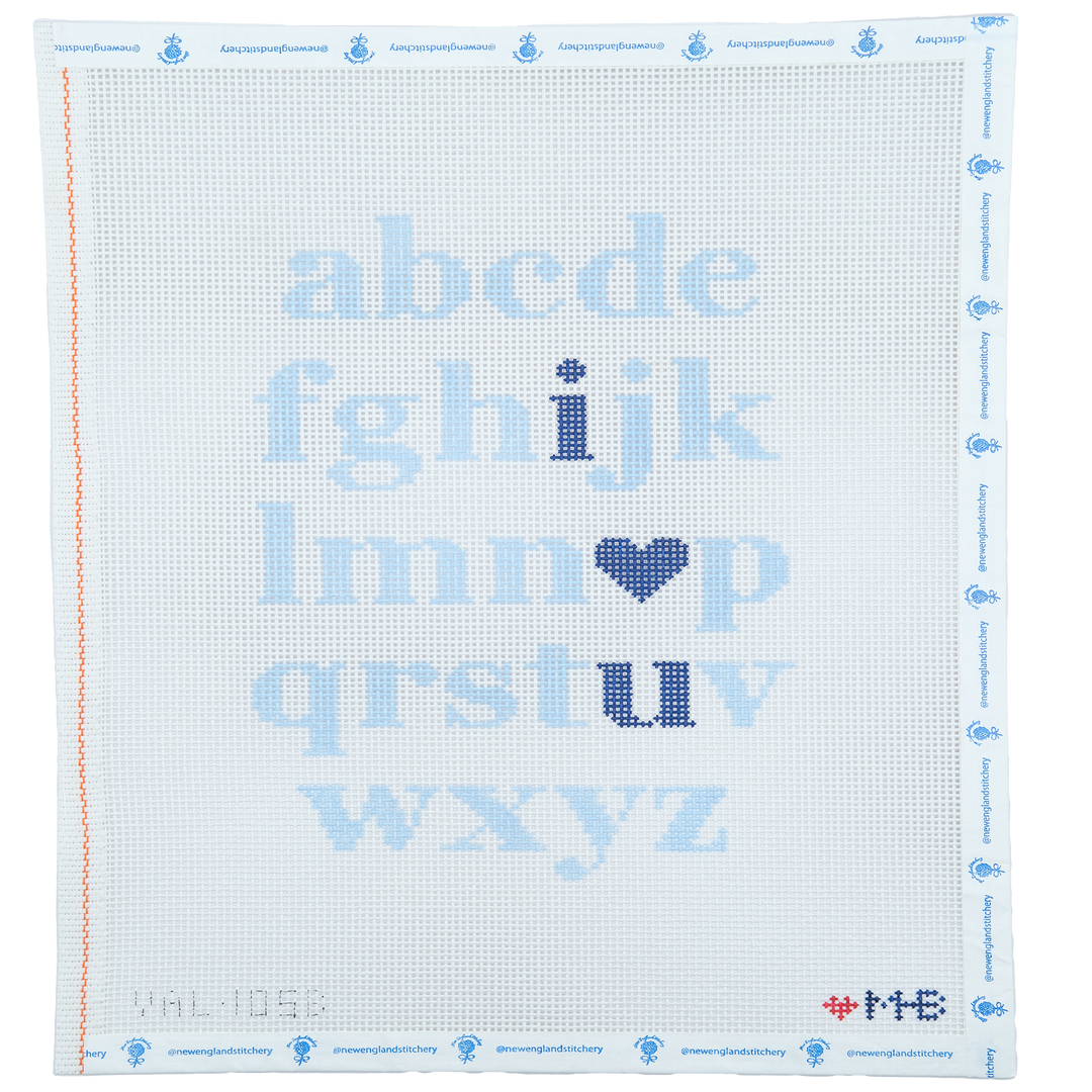 I Heart U Alphabet - Blue