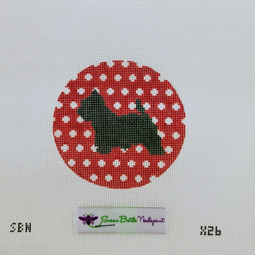 Mod Westie on Polka Dots