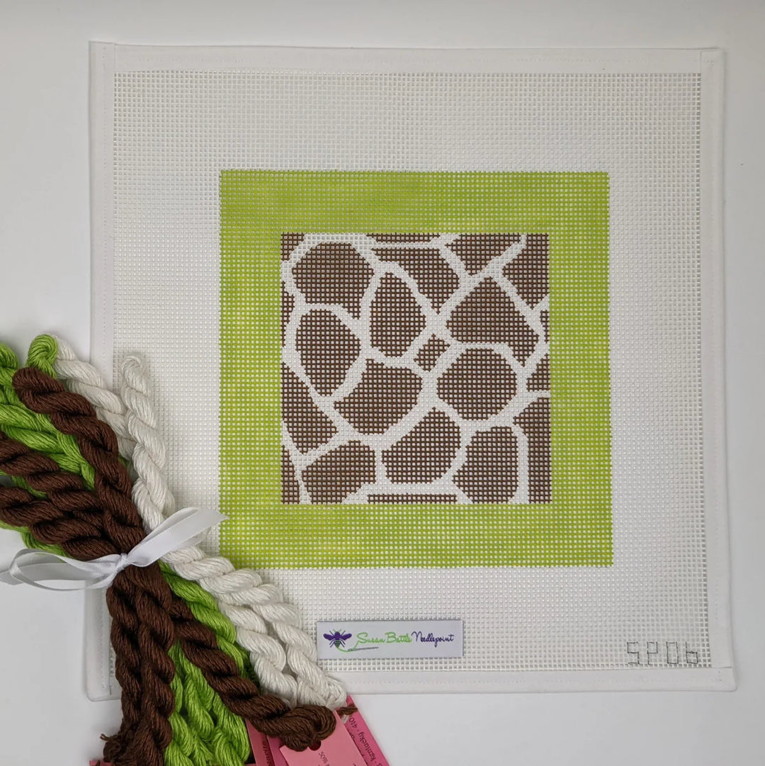10 Mesh Starter Kit - Giraffe with Lime Border