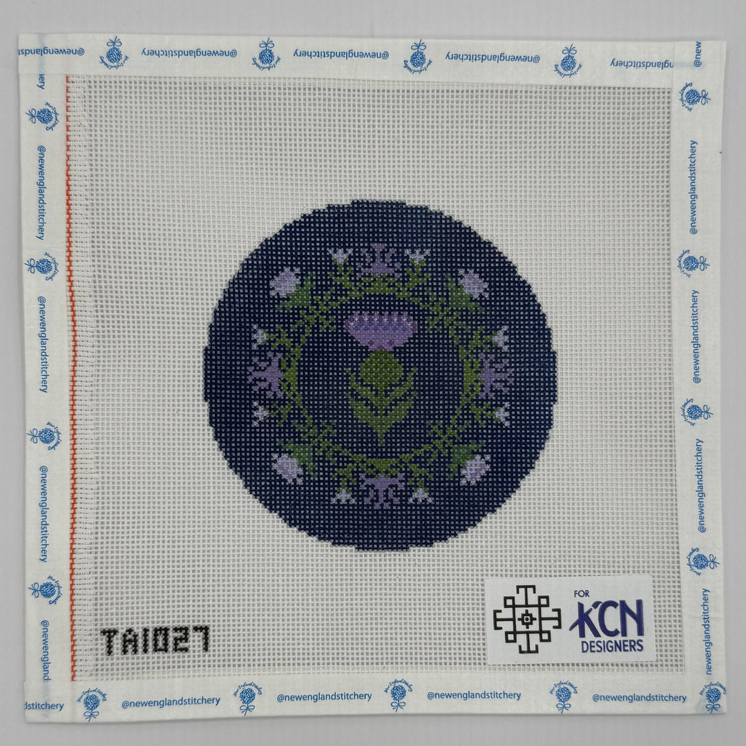 Thistle Round on Navy