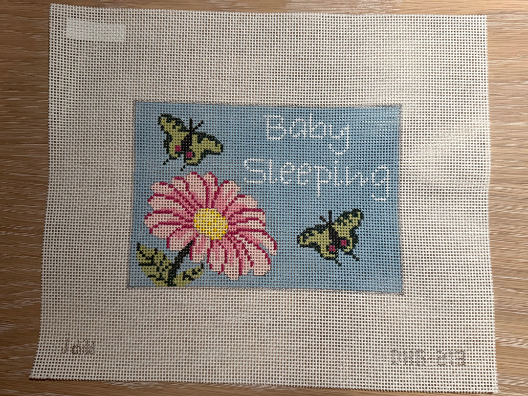 Baby Sleeping - Butterflies and Flower