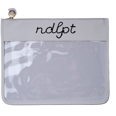 Large NDLPT Clear Pouch-White