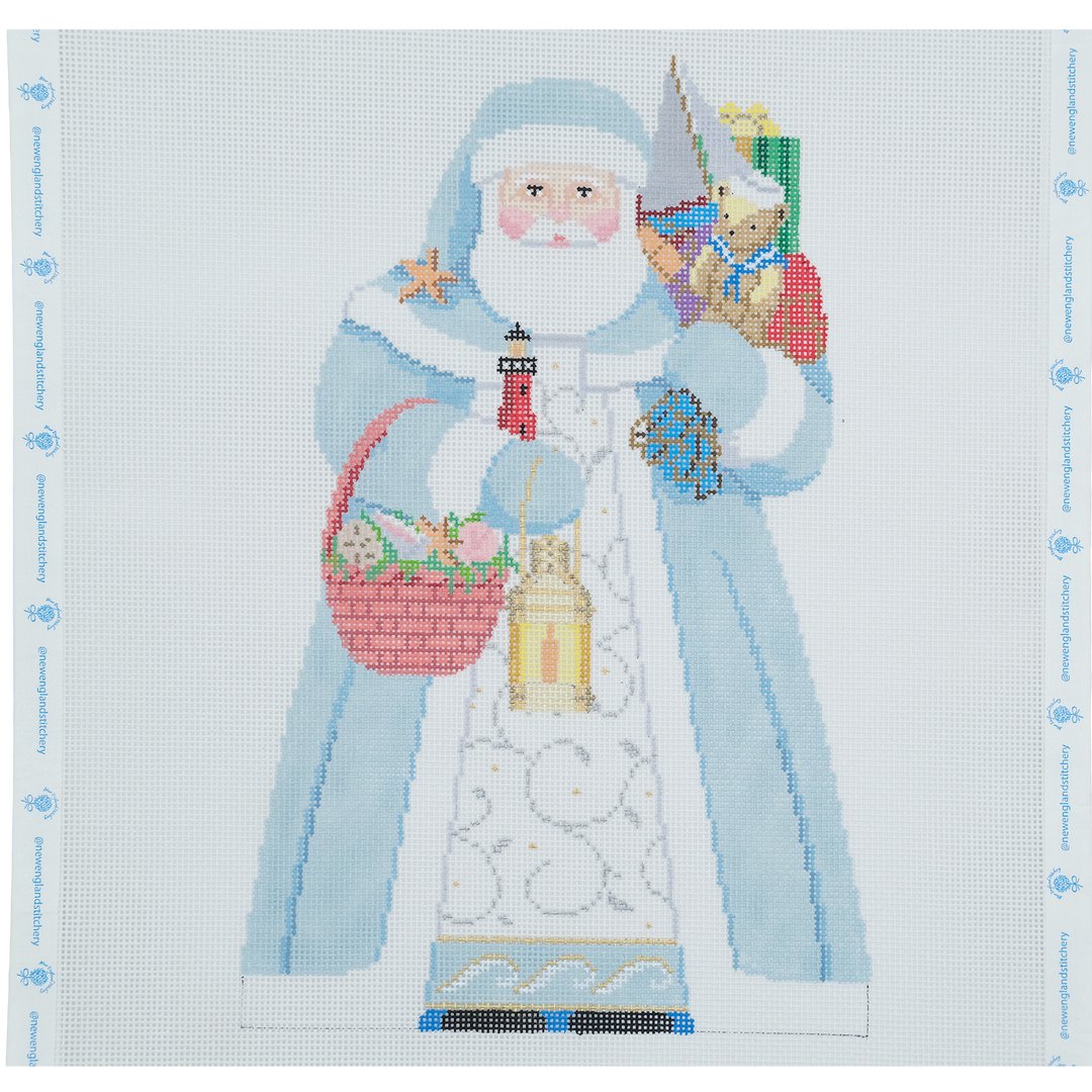 Nautical Blue Santa Tree Topper