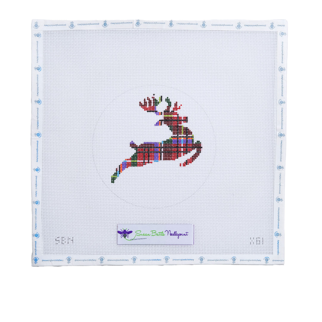 Plaid Reindeer Ornament